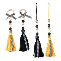 4Pcs 2 Style Senior Year Theme Woolen Yarn Tassels Pendant Decorations