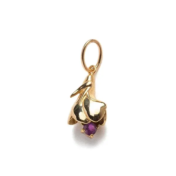 Ion Plating(IP) Brass Micro Pave Cubic Zirconia Pendants