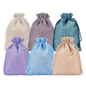 Burlap Packing Pouches Drawstring Bags