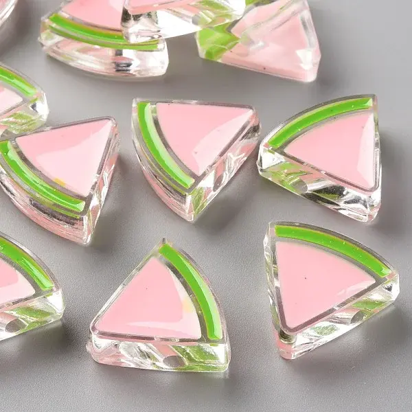 Transparent Enamel Acrylic Beads