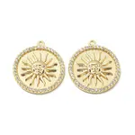Brass Micro Pave Cubic Zirconia Pendants