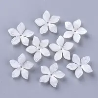5-Petal Cellulose Acetate(Resin) Bead Caps
