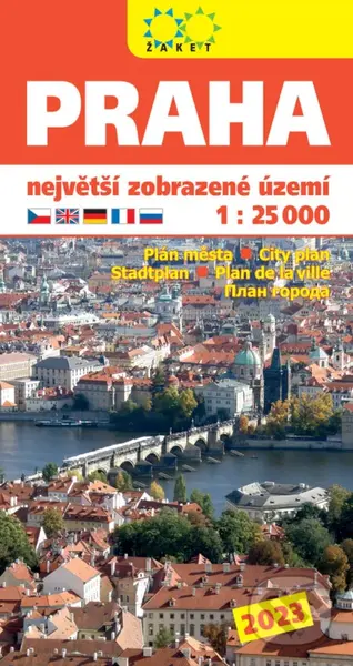 Praha největší zobrazené území 2023 (1:25 000)