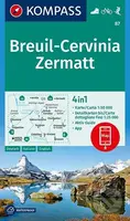 Breuil - Cervinia, Zermatt (4 in 1, WK 87, 1:50.000)