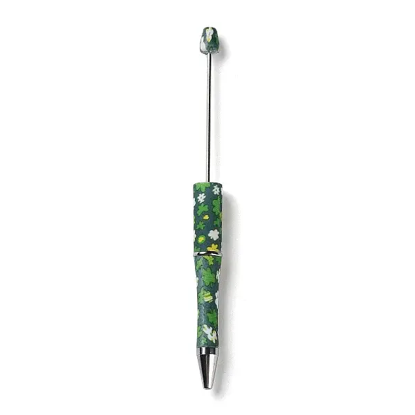 Clover Pattern Plastic Beadable Pens