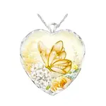 Heart Glass Pendant Necklaces