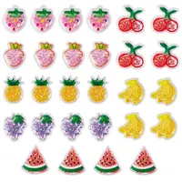 28Pcs Transparent PVC Plastic Cabochons