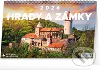 NOTIQUE Stolní kalendář Hrady a zámky 2026 (řádky)
