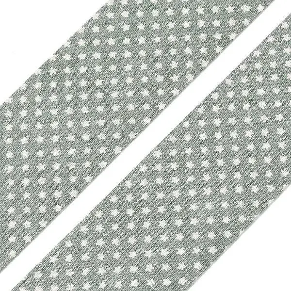 5M Cotton Linen Strar Printed Ribon