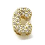 Brass Micro Pave Cubic Zirconia Letter Multi-Strand Links