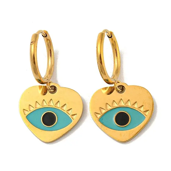 Golden 304 Stainless Steel Hoop Earrings