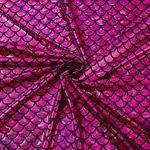 Sparkly Hologram Spandex Mermaid Printed Fish Scale Fabric