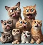 Diamantový obrázek - Vyděšené kočky 30 x 40 cm