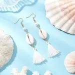 304 Stainless Steel Shell Dangle Earrings