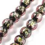 Handmade Foil Lampwork Beads Strands