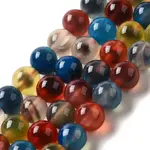 Natural Dyed & Heated Runny Agate Beads Strands