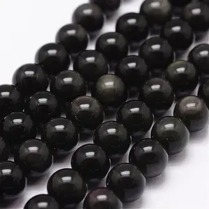 Natural Rainbow Obsidian Beads Strands