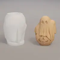 Halloween Ghost with Pumpkin DIY Silicone Display Statue Molds