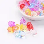 Mixed Color Transparent Acrylic Baby Pacifier Pendants