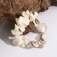 Natural Shell Beads Stretch Bracelets