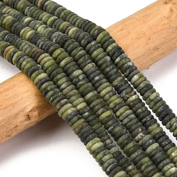 Frosted Natural Chinese Jade Beads Strands