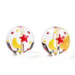 Transparent Glass with Enamel Beads