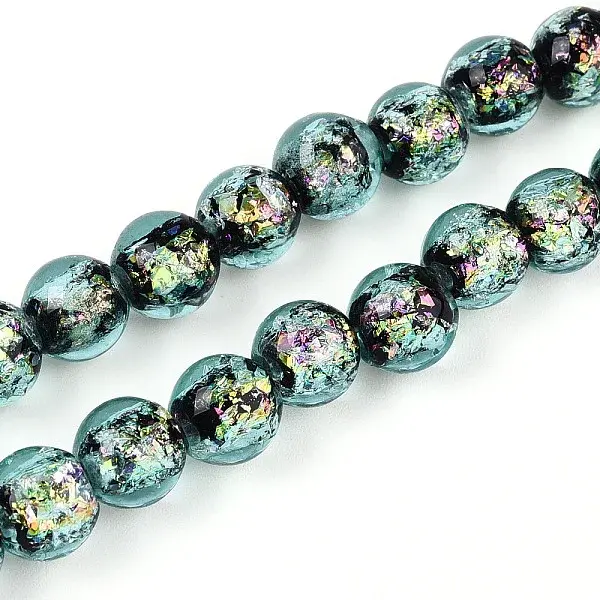Handmade Foil Glass Beads Strands