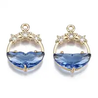 Faceted Transparent Glass Pendants