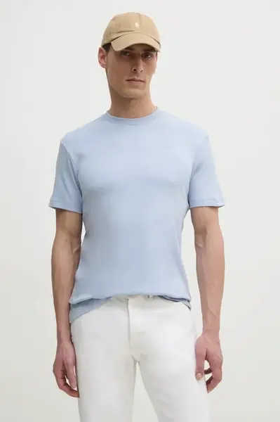 Bavlněné tričko Calvin Klein modrá barva, K10K109894