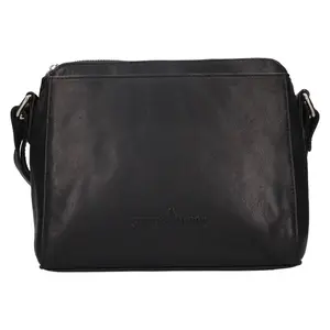 Dámská kožená crossbody kabelka Greenwood Melony - černá