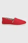 Espadrilky Toms Alpargata červená barva