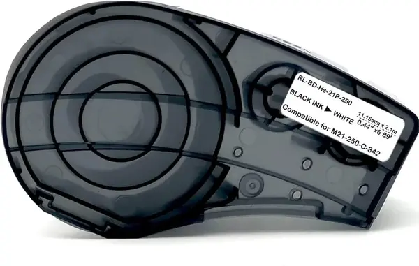 Brady M21-250-C-342-WT, 11,15 mm x 2,13 m, černý tisk / bílý podklad, kompatibilní páska