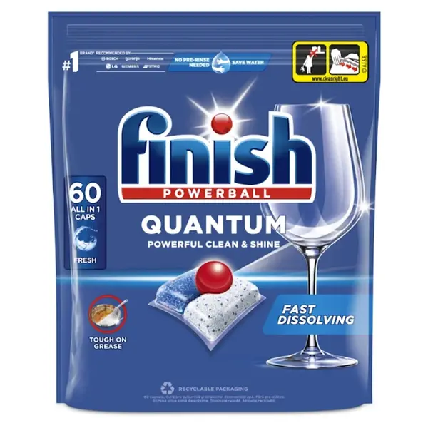 FINISH Quantum All in 1 Kapsle do myčky nádobí 60 ks