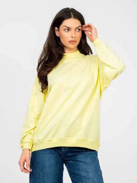 Pastelová žlutá oversize mikina