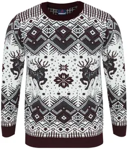 Pánský bordó vánoční svetr