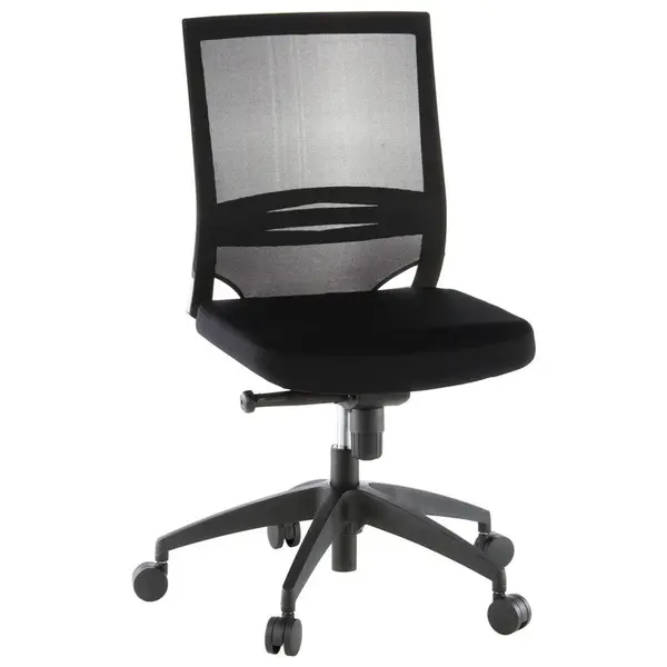 MID.YOU OTOČNÁ ŽIDLE, síťovina, plochá tkanina, černá