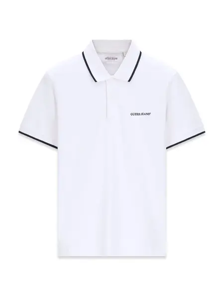 GUESS JEANS Tričko  námornícka modrá / biela