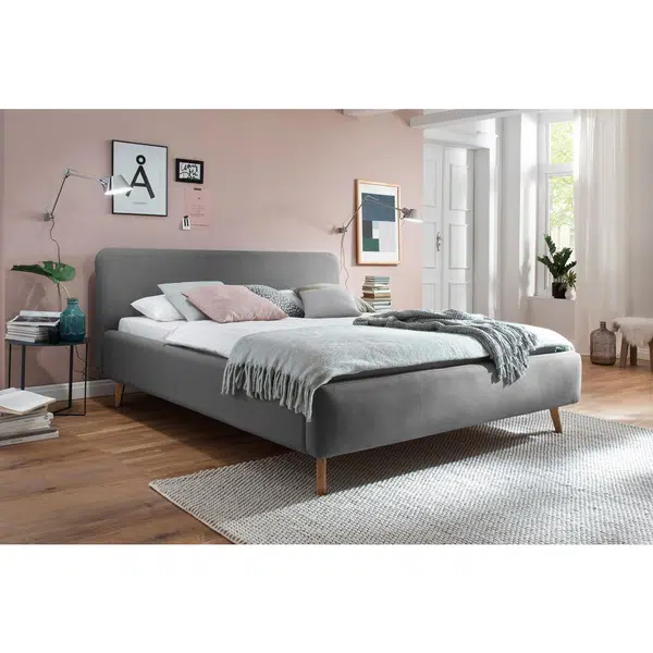 Livetastic ČALOUNĚNÁ POSTEL, 180/200 cm, světle šedá