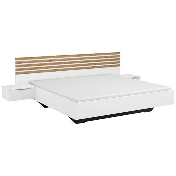 Rauch Möbel POSTEL S NOČNÍMI STOLKY, 180/200 cm, bílá