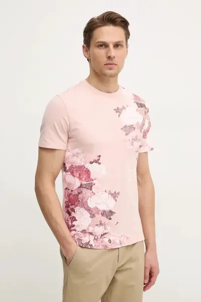 Bavlněné tričko Guess růžová barva, M5RI07 I3Z14