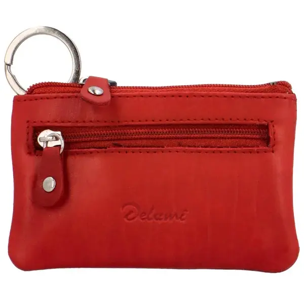Kožená klíčenka Delami Ely, červená