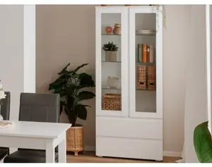 Vysoká vitrína Image, bílá