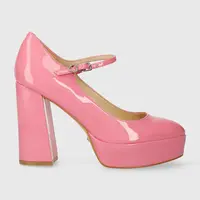 Lodičky Guess PREMO růžová barva, na podpatku, FLPPRE PAT08