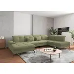 Sit & More SEDACÍ SOUPRAVA, textil, světle zelená