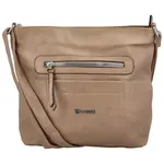 Trendová dámská koženková crossbody Amily, zemitá