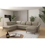 Sit & More SEDACÍ SOUPRAVA, textil, šedohnědá