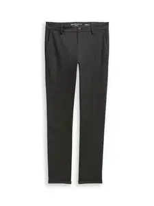 TOM TAILOR DENIM Chino nohavice  čierna / biela