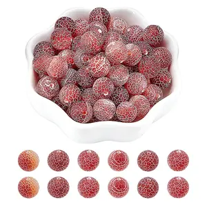 ARRICRAF Natural & Dyed Crackle Agate Beads Strands