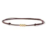 Brass Round Bead Braided Bracelets