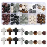 116Pcsa 9 Styles Natural & Synthetic Mixed Stone Beads Sets